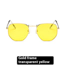 Gold frame transparent yellow