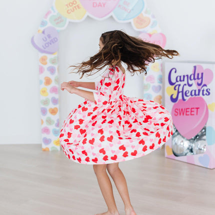 Be Mine 3/4 Sleeve Pocket Twirl Dress - Dashing Nova