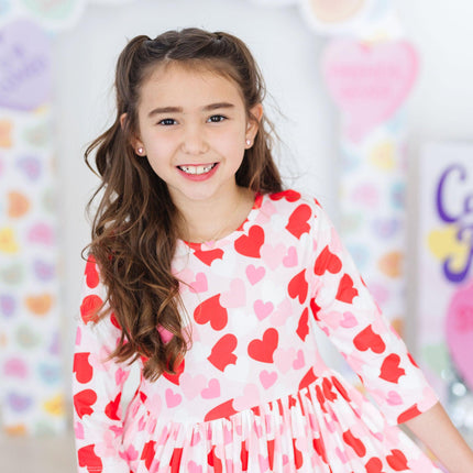 Be Mine 3/4 Sleeve Pocket Twirl Dress - Dashing Nova