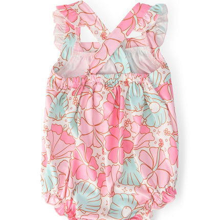 Beach Daze Ruffle Cross Back Romper - Dashing Nova