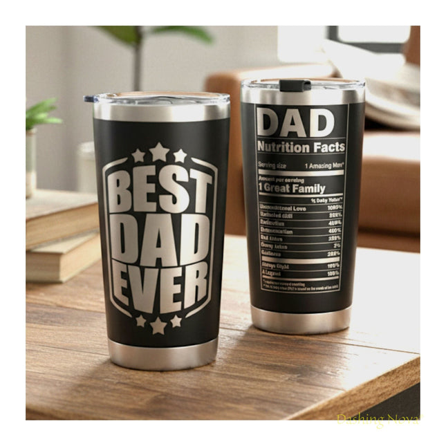 Best Dad Ever Tumbler Gift for Father’s Day, Birthday, Christmas