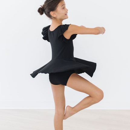 Black S/S Twirl Leotard - Dashing Nova