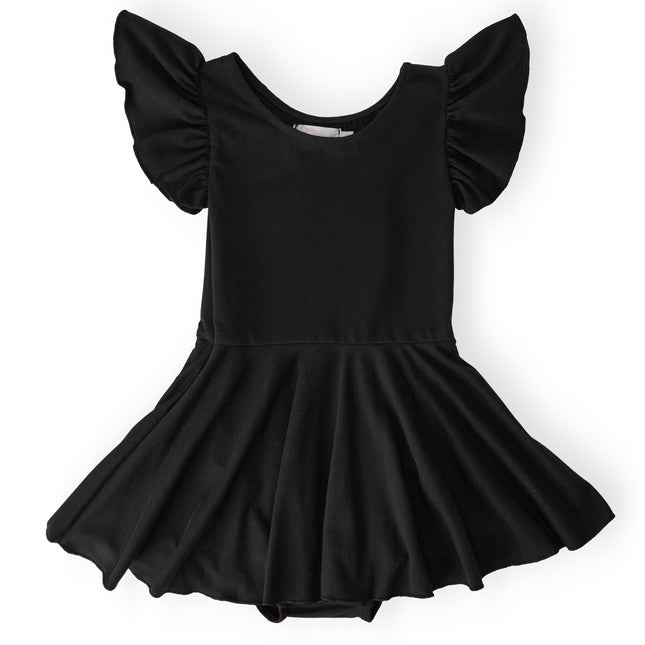 Black S/S Twirl Leotard - Dashing Nova