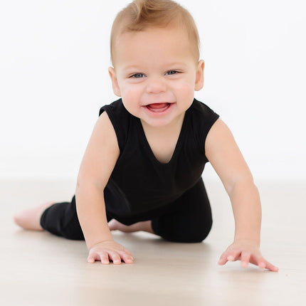 Black Tank One-Piece Jogger - Dashing Nova