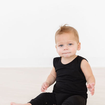 Black Tank One-Piece Jogger - Dashing Nova