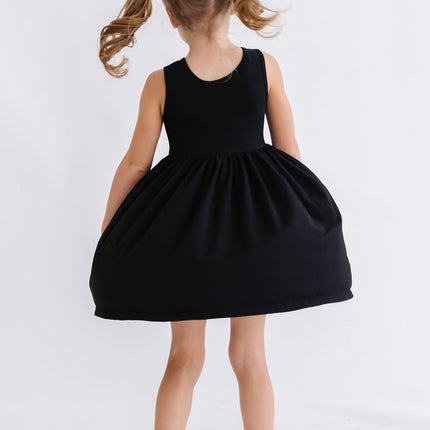 Black Tank Pocket Twirl Dress - Dashing Nova