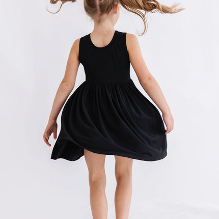Black Tank Pocket Twirl Dress - Dashing Nova