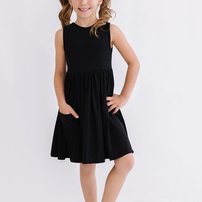 Black Tank Pocket Twirl Dress - Dashing Nova