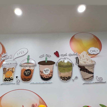 Bubble Tea Wall Sign – Boba Shop Foam Board Decoration