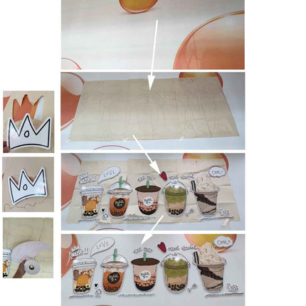 Bubble Tea Wall Sign – Boba Shop Foam Board Decoration