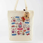 Tote Bag with Squint Eyes Keychain