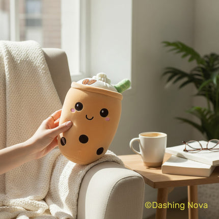 Boba Stuffed Animal Bubble Tea Toy Kawaii Aesthetic Room Decor Everyday Desk Accessory Cute Novelty Display Figure For Kids