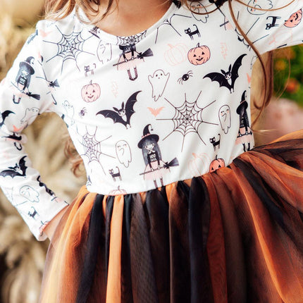 Boo-tiful Halloween L/S Tutu Dress - Dashing Nova