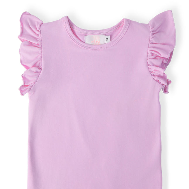 Bright Lilac S/S Ruffle Tee - Dashing Nova