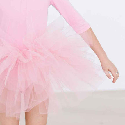 Bubblegum Pink 3/4 Tutu Leotard