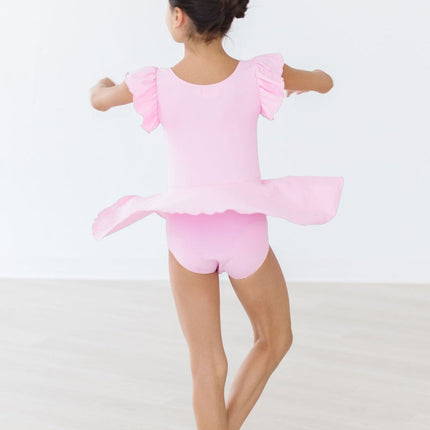 Bubblegum Pink S/S Twirl Leotard - Dashing Nova