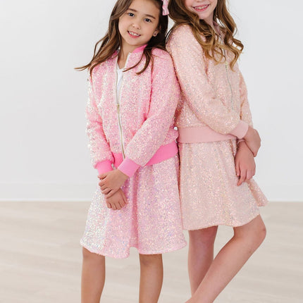 Bubblegum Pink Sequin Jacket - Dashing Nova