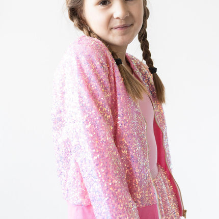 Bubblegum Pink Sequin Jacket - Dashing Nova