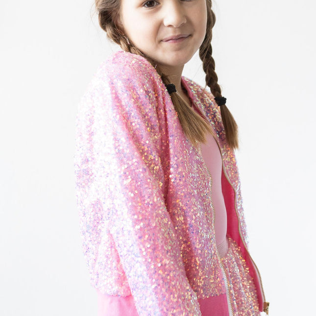 Bubblegum Pink Sequin Jacket - Dashing Nova