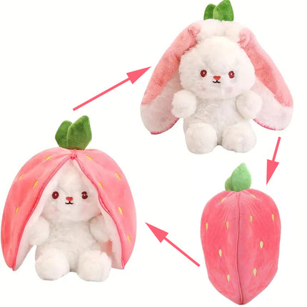 Strawberry Bunny Plush Toy Cute Fruit Rabbit Stuffed Animal