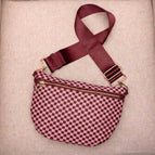 Burgundy Pink Check