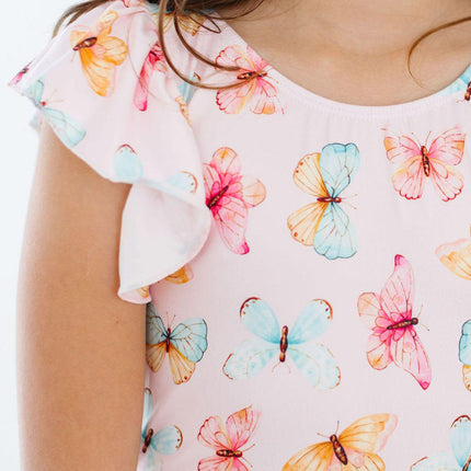 Butterfly Kisses S/S Flutter Sleeve Leotard - Dashing Nova