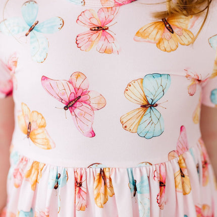 Butterfly Kisses S/S Pocket Twirl Dress - Dashing Nova