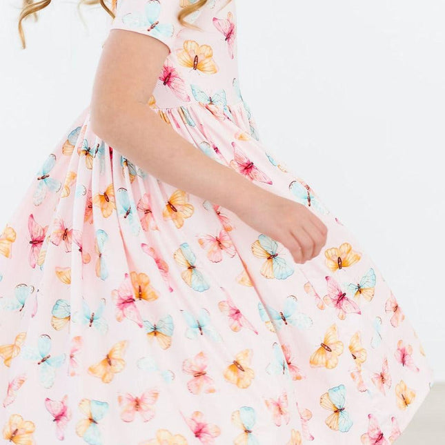 Butterfly Kisses S/S Pocket Twirl Dress - Dashing Nova