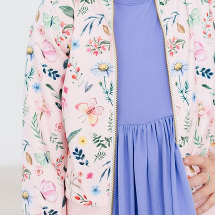 Butterfly Meadows Satin Jacket - Dashing Nova