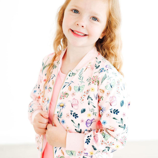 Butterfly Meadows Satin Jacket - Dashing Nova