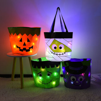 Multi-gear Luminous Halloween Basket Decorations Candy Bag