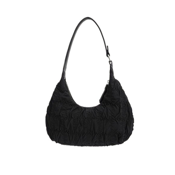 small shoulder bag cream puff bag pleated bag hobo - Dashing Nova