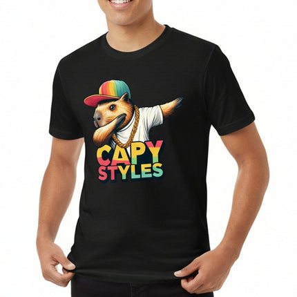 Capy Styles Capybara T-Shirt - 100% Ring - Spun Cotton Graphic Tee