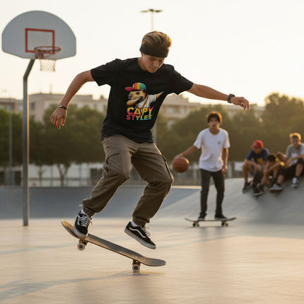 Capybara Graphic T Shirt Capy Styles Streetwear Tee Skating Casual