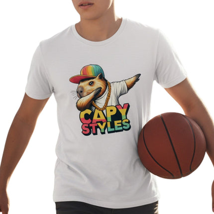 Capybara Graphic T Shirt Capy Styles Streetwear Tee Skating Casual