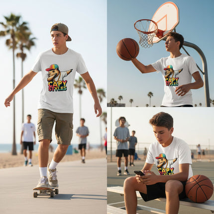 Capybara Graphic T Shirt Capy Styles Streetwear Tee Skating Casual