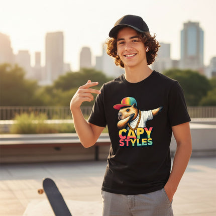 Capybara Graphic T Shirt Capy Styles Streetwear Tee Skating Casual
