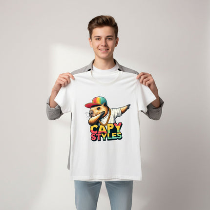 Capybara Graphic T Shirt Capy Styles Streetwear Tee Skating Casual