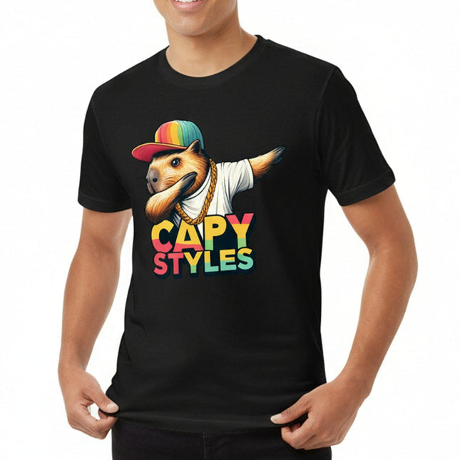 Capybara Graphic T Shirt Capy Styles Streetwear Tee Skating Casual