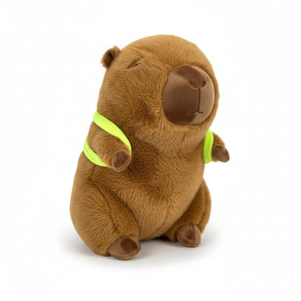 Soft Capybara Plush Toy with Turtle Backpack – Kid - Friendly Gift