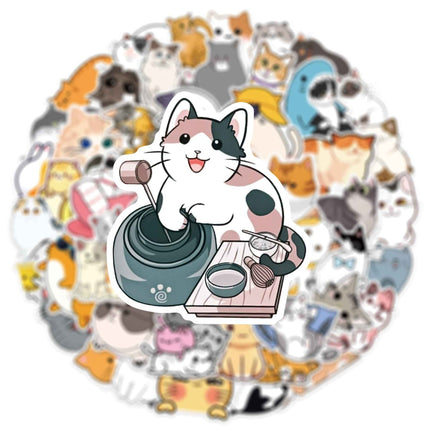 Cat Stickers – 50 Waterproof Vinyl Decals for All Surfaces