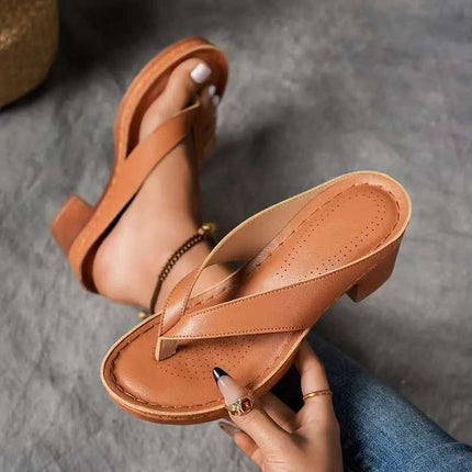 Women's Square Heel Wedge Sandals — 5 Colors, Sizes 36–43