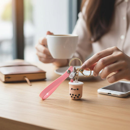 Charming Bubble Tea Keychain – Perfect for Boba Tea Enthusiasts