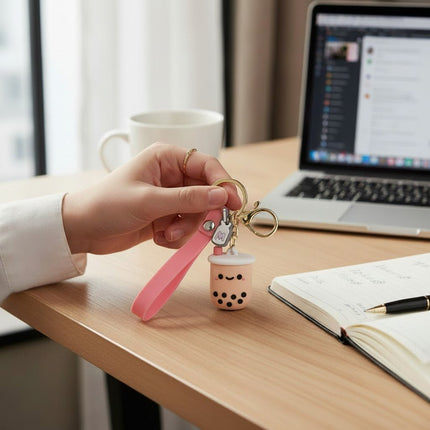 Charming Bubble Tea Keychain – Perfect for Boba Tea Enthusiasts