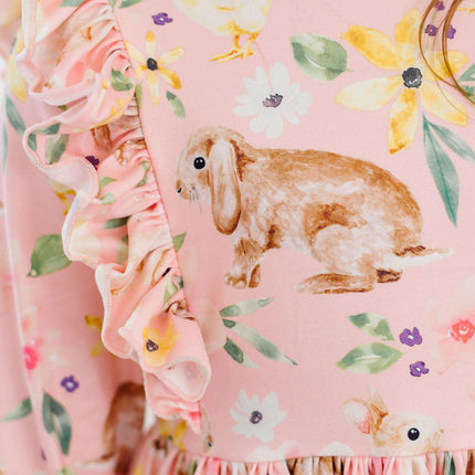 Chicks & Bunnies Ruffle Twirl Dress - Dashing Nova