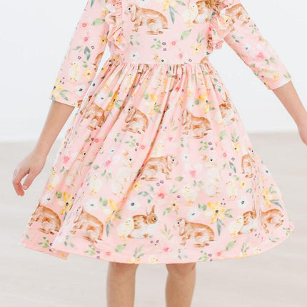 Chicks & Bunnies Ruffle Twirl Dress - Dashing Nova