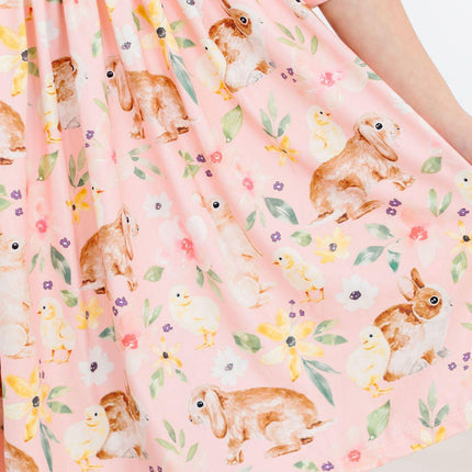 Chicks & Bunnies Ruffle Twirl Dress - Dashing Nova
