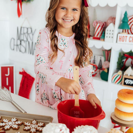 Christmas Cookies L/S Pocket Twirl Dress - Dashing Nova