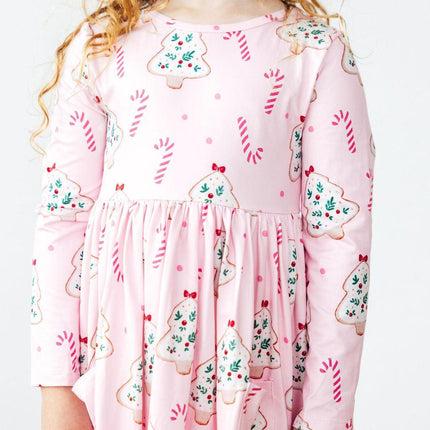 Christmas Cookies L/S Pocket Twirl Dress - Dashing Nova
