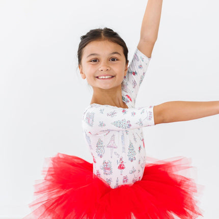 Clara's Christmas 3/4 Tutu Leotard - Dashing Nova
